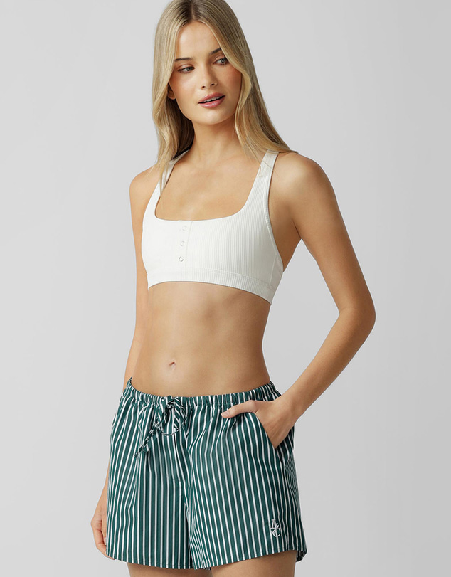 Lorna Jane - Button Down Rib Sports Bra
