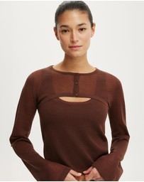 Cotton On - Shrug Sheer Knit Top
