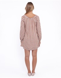 Petal & Pup - Costa Mini Dress - Tan Gingham