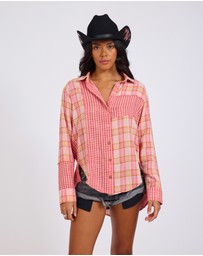ONE TEASPOON - Flannel Checked Cotton Muslin Shirt