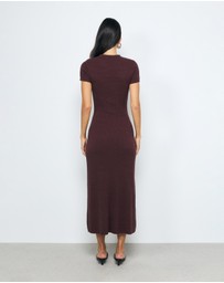 AERE - Vea Textured Knit Maxi Dress
