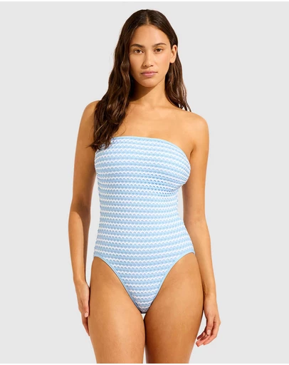 Seafolly - Mesh Effect DD Bandeau One Piece Swimsuit
