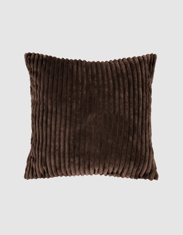 Bambury - Channel Square Cushion Chocolate