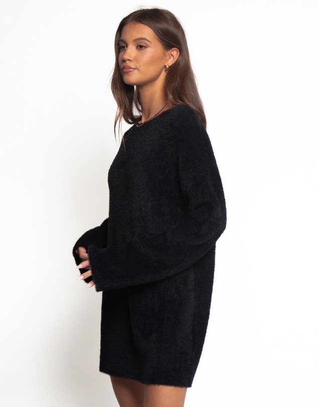 Petal & Pup - Mitchell Knit Mini Dress - Black
