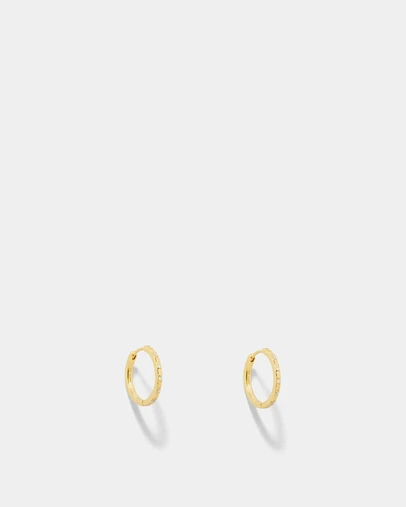 MIMCO - Vela Large Huggie 925 Sterling Silver Hoop Earrings
