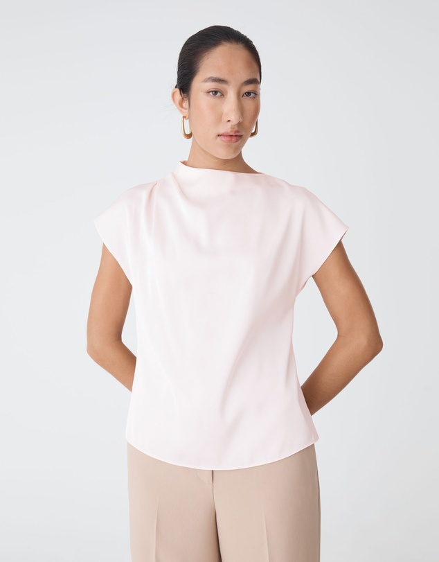 Forcast - Zafina Pleated Draped Top