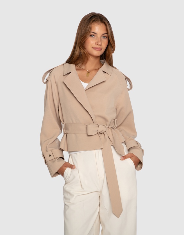 Belle & Bloom - Fast Car Cropped Trench