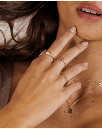 Luna Rae - Solid Gold - Solar Diamond Ring