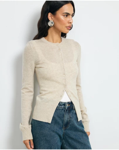 AERE - Isha Wool Cashmere Blend Cardigan