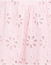 Petal & Pup - Lynne Mini Dress - Pink Broderie
