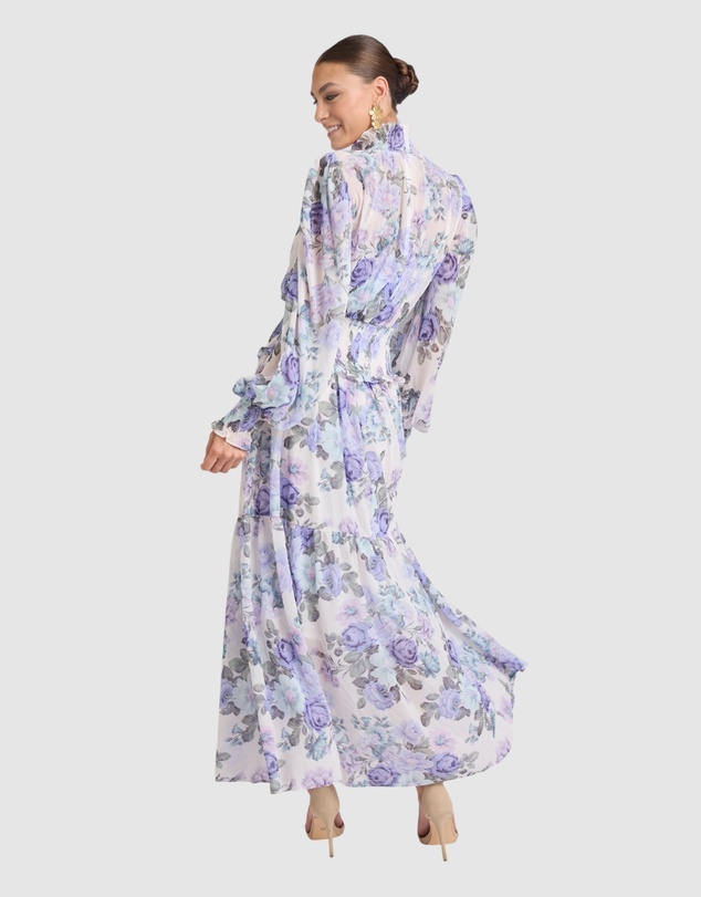 Honey and Beau - Fluerina High Neck Midi Dress