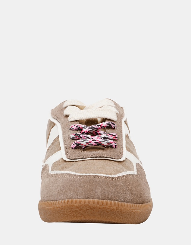 Steve Madden - Augustina Taupe/White Sneakers