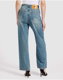 ONE TEASPOON - Baxters Mid Waist Wide Leg Denim Jeans