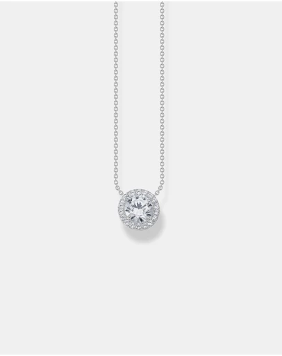 THOMAS SABO - Necklace with halo pedant with white zirconia