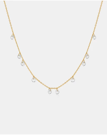 Ania Haie - Ania Haie Gold Droplet Station Necklace