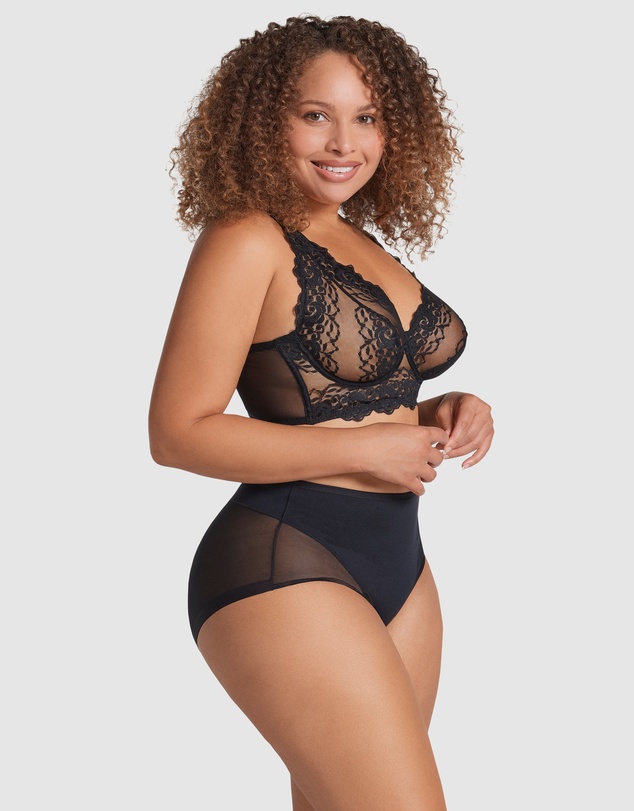 Leonisa - Milan Sheer Lace Wired Longline Bra