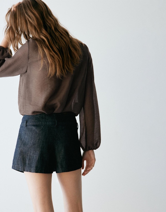 M.N.G - Ruffled Lyocell Blouse