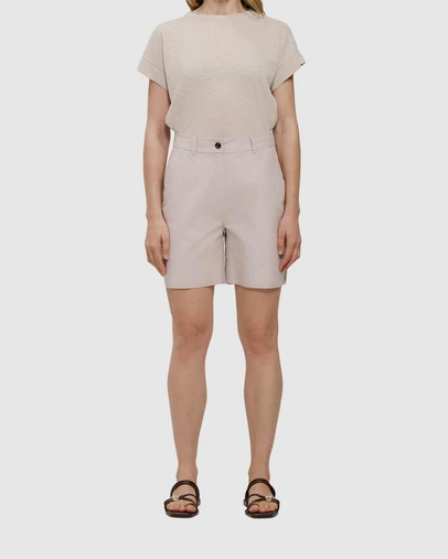 Trenery - Yarn Dyed Stretch Cotton Tailored Short