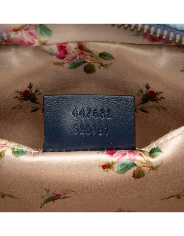 Pre-Loved by Azura Reborn - Pre-Loved Small GG Marmont Matelasse Denim Pearly Crossbody