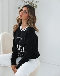 Esther & Co - Kanoe Knit - Black Print