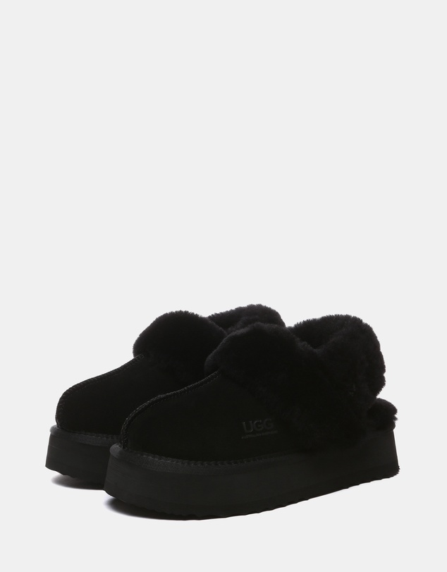 EVERAU - Australian Shepherd Ugg Musa Platform Cow Suede Upper House Shoes