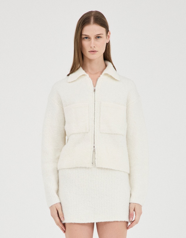 FRIEND of AUDREY - Nyra Boucle Zip Knit