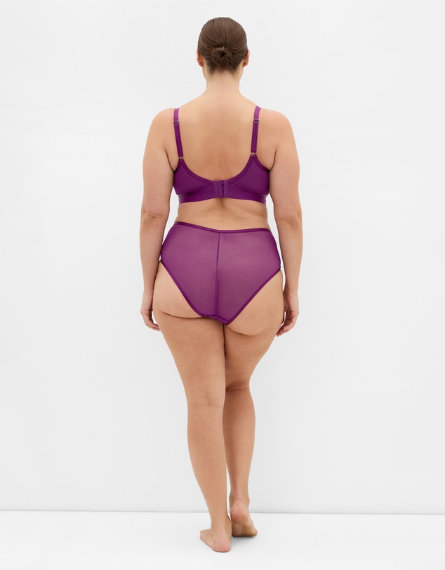 City Chic - Plus size Ingrid Contour Longline Bra - purple iris