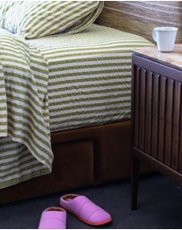 Mosey Me - Seersucker Stripe Fitted Sheet