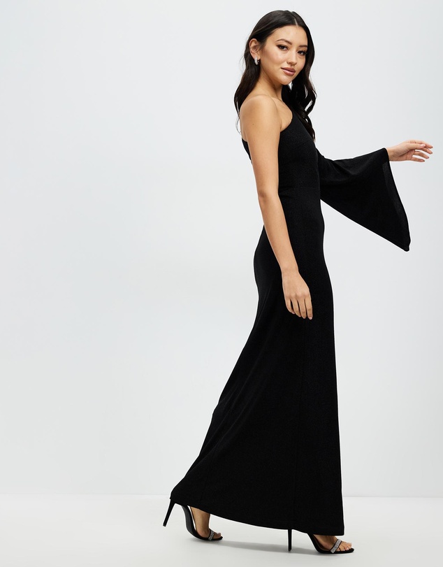 Romance by Honey and Beau - Farrah One Sleeve Maxi Dress