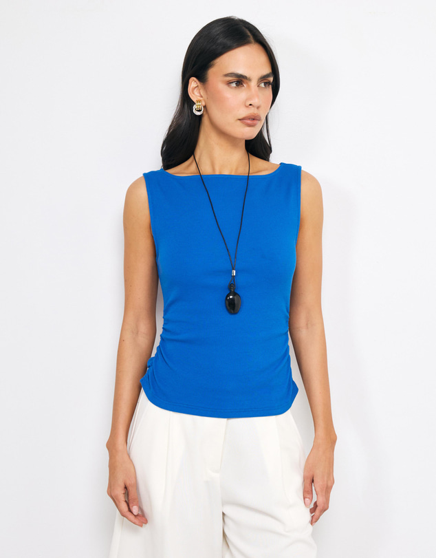 AERE - Cotton Ruched Tank