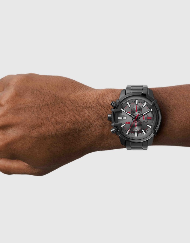 Diesel - Griffed Gun-Metal Chronograph Watch
