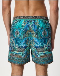 Camilla - Mid Length Boardshorts With Elastic Waist