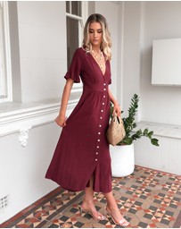 Esther & Co - Korbela Dress - Bordeaux