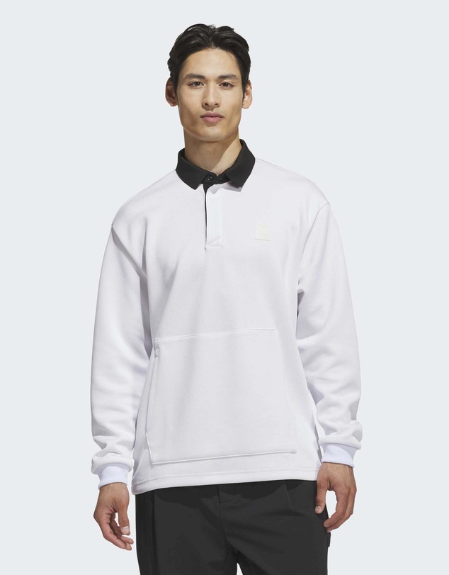 adidas Performance - LONG SLEEVE KNIT SWEAT POLO SHIRTS Mens