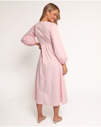 Petal & Pup - Ilyana Long Sleeve Maxi Dress - Pink