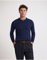 Oxford - Basic V-Neck Pure Wool Pullover