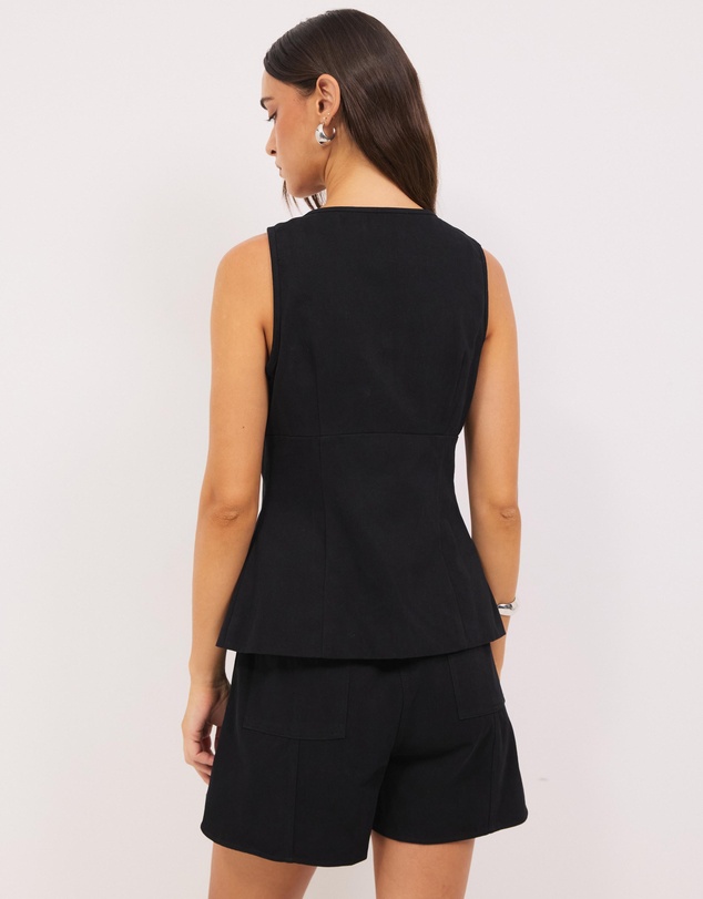 Calli - Matt Cotton Twill Vest