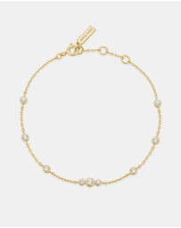 Ania Haie - Ania Haie Gold Sparkling Bezel Cubic Zirconia Station Bracelet