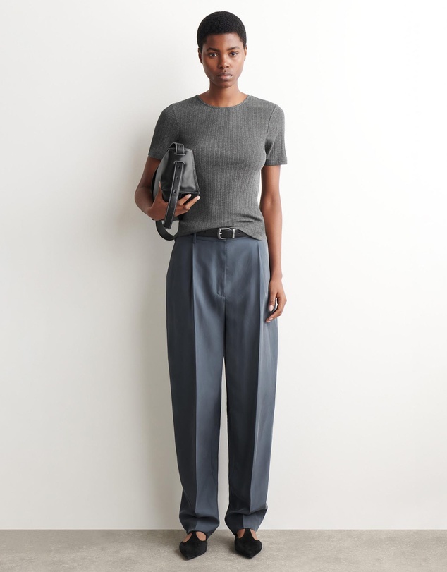COS - Pointelle-Knit T-Shirt