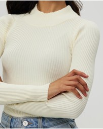 White By FTL - Pansy Rib Top