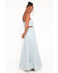 Petal & Pup - Cadence Strapless Maxi Dress - Blue