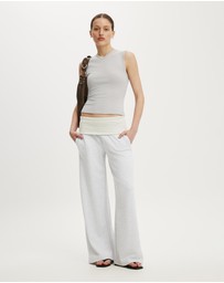 Cotton On - Fold Over Waistband Sweatpant