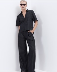 UNISON - Collared Denim Popover