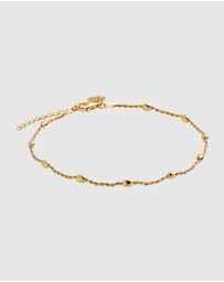 Najo - Cassiopeia Yellow Gold Anklet (23cm+ext)