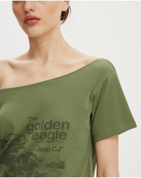 Cotton On - Lcn Off Shoulder Graphic Tee