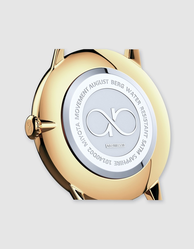 August Berg - Serenity Link 40mm Champagne Gold Watch