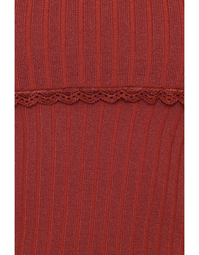 Petal & Pup - Sirmione Off Shoulder Pointelle Top - Burgundy