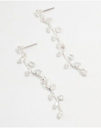 Lovisa - Cubic Zirconia Leaf Drop Earrings