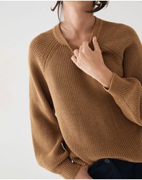 Forcast - Meg Crew Neck Rib Knit Jumper