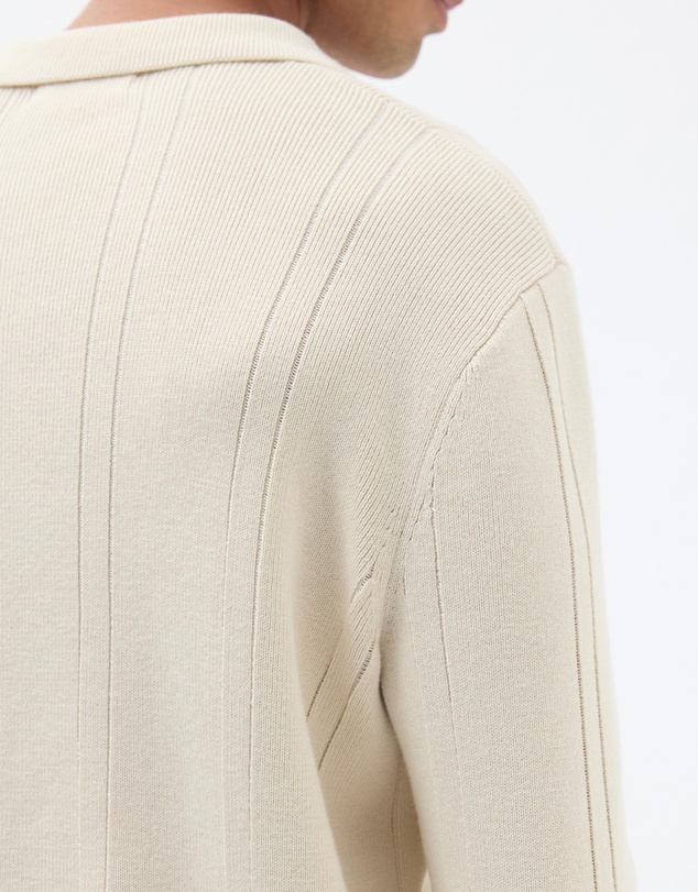 AERE - Organic Cotton Long Sleeve Polo